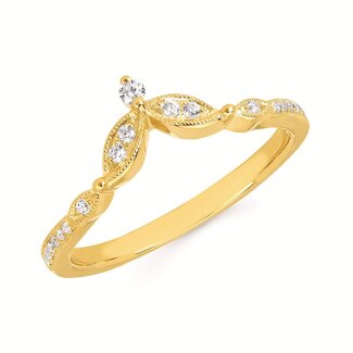 Diamond (0.11 ctw) tiara wrap 14k yellow gold