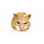 TQ custom fox ring with ruby eyes 14k yellow gold 19.7 gr