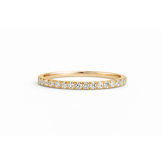 LAB GROWN Diamond (0.40 ctw) prong set band 14k yellow gold 2.1 gr