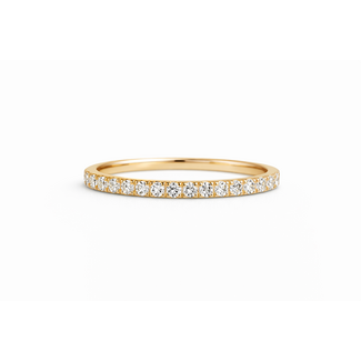 LAB GROWN Diamond (1.00 ctw) prong set band 14k yellow gold 3.2 gr
