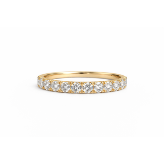 LAB GROWN Diamond (2.00 ctw) prong set band 14k yellow gold 5.0 gr