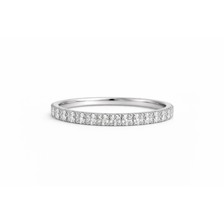 LAB GROWN Diamond (2.50 ctw) prong set band 14k white gold 5.3 gr