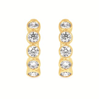 LAB GROWN Diamond (2.0 ctw) hoop earrings 14k yellow gold 5.6 gr
