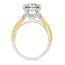 Diamond (0.25 ctw) round bridal setting 14k white/yellow gold 5.1 gr