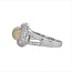 Opal (0.92ct) & diamond (0.60ctw) ring, 18k white gold
