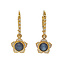 Chromia Collection 2.60 ctw Alex Cat's Eye & 0.24 ctw Diamond 18K Yellow  Gold 4.81gr Earrings