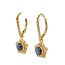 Chromia Collection 2.60 ctw Alex Cat's Eye & 0.24 ctw Diamond 18K Yellow  Gold 4.81gr Earrings