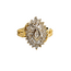 PE 1.00 ctw diamond marquise shape cluster ring 14k yellow gold 4.7gm