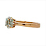 Paraiba tourmaline (0.65ctw) & diamond (0.11ctw) ring 14k rose gold 2.9 gr