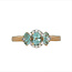 Paraiba tourmaline (0.65ctw) & diamond (0.11ctw) ring 14k rose gold 2.9 gr
