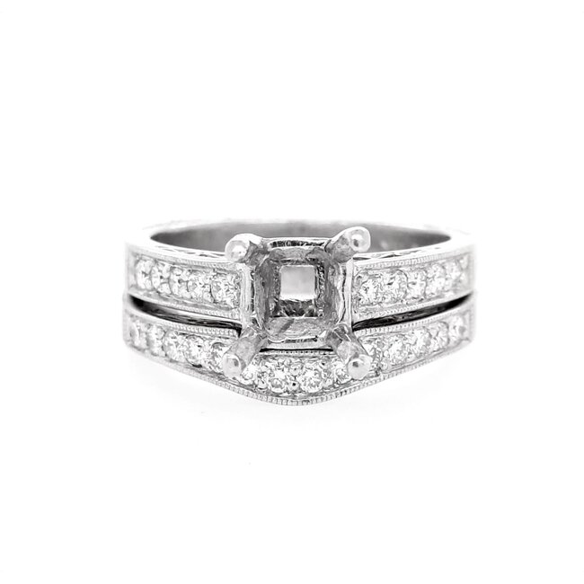 Diamond wedding set platinum 8.5 gr (4/19)