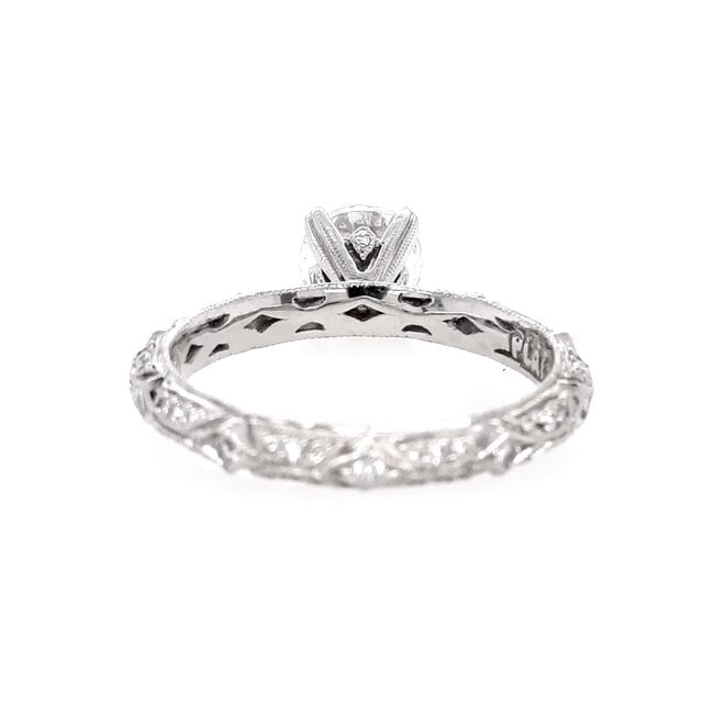 Diamond (0.35 ctw CZ ctr) Taccori setting platinum 5.6 gr