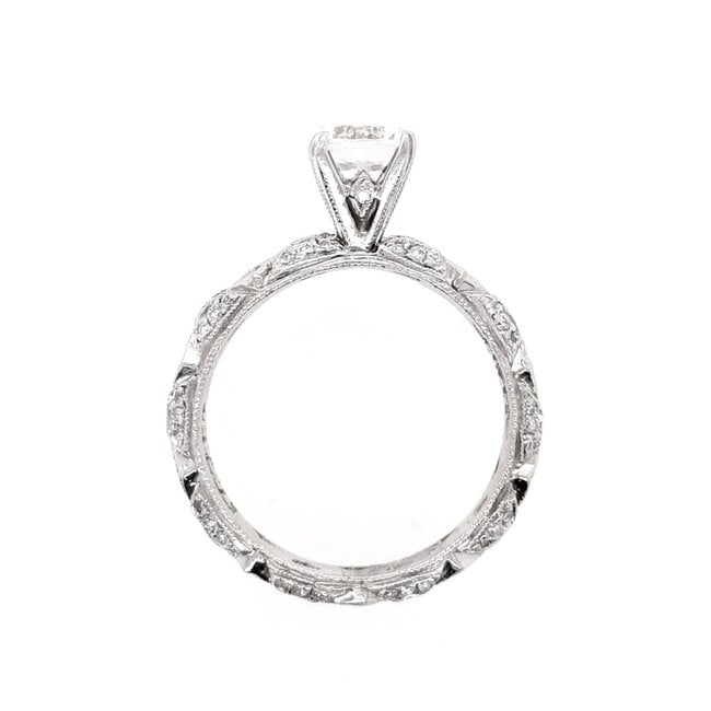 Diamond (0.35 ctw CZ ctr) Taccori setting platinum 5.6 gr