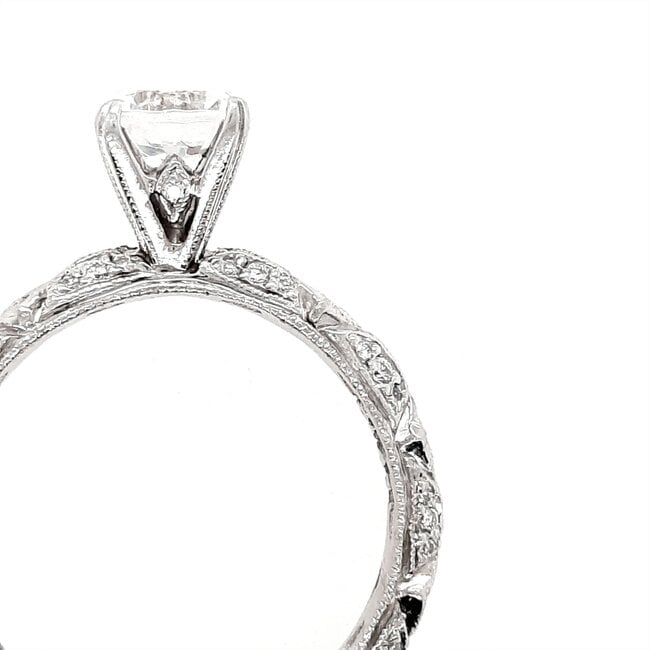 Diamond (0.35 ctw CZ ctr) Taccori setting platinum 5.6 gr