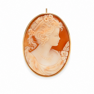 Cameo pin/pendant 14k yellow gold 12.2 grams