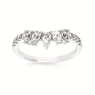 Diamond (0.75 ctw)5 stone marquise tiara wrap 14k white gold