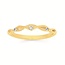 Diamond (0.04 ctw) twisted 3 stone milgrain band 14k yellow gold