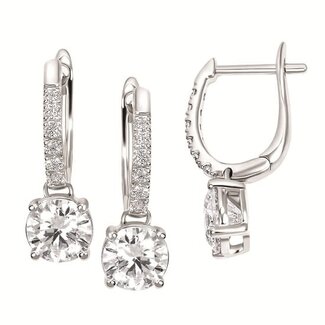 LAB GROWN Diamond (2.20 ctw dangle earrings 14k white gold