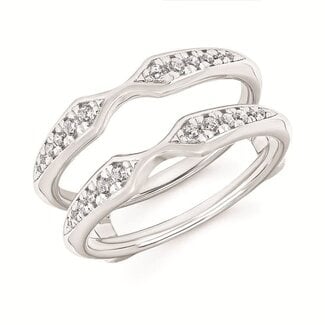 Diamond (0.21 ctw) graduated bridal insert 14k white gold
