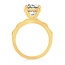 Diamond (0.20 ctw) CZ ctr textured channel band 14k yellow gold
