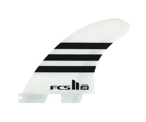 FCS II Julian Wilson PC Large Black/White Tri Fins - Surfari