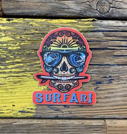 Surfari Surfer Skull Surfari Sticker