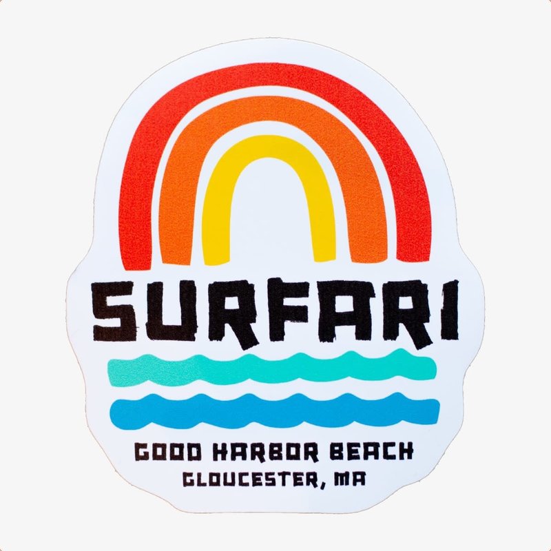 Surfari Surfari In Rainbows Sticker
