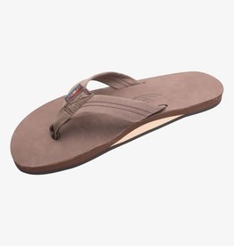 Rainbow Sandals Men's Single Layer Premier Leather With Arch Support Expresso