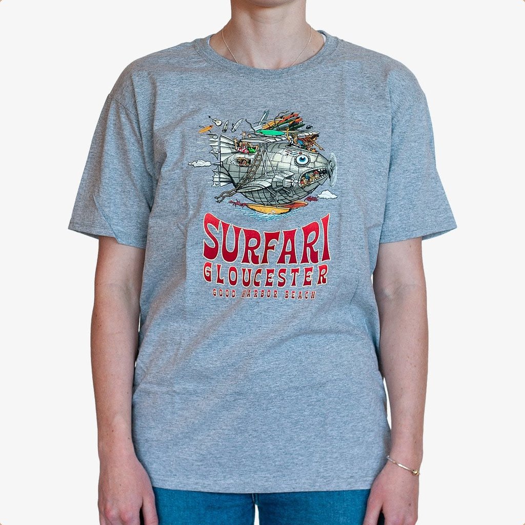 Surfari Surfari Youth Surf Tours T-Shirt Heather Grey FINAL SALE