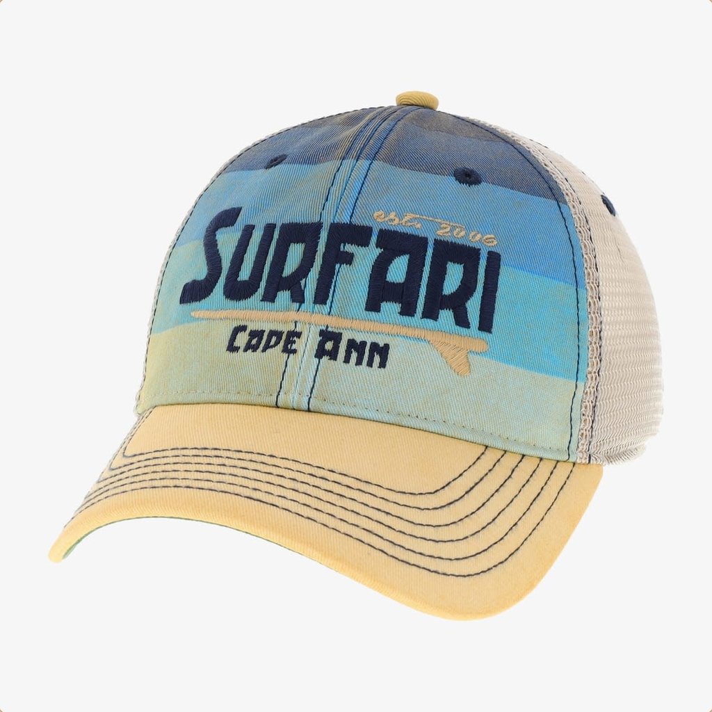 Surfari Surfari Cape Ann Trucker Hat Blue Stripes