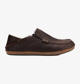 OluKai OluKai Moloa Leather Slip On Shoe Dark Wood/Dark Java