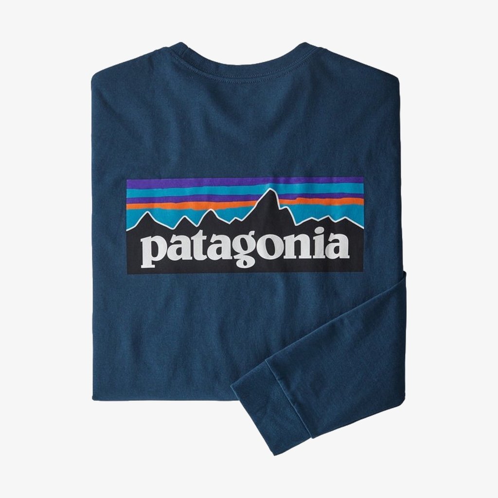 Patagonia Patagonia Men's Long-Sleeved P-6 Logo Responsibili-Tee Crater Blue