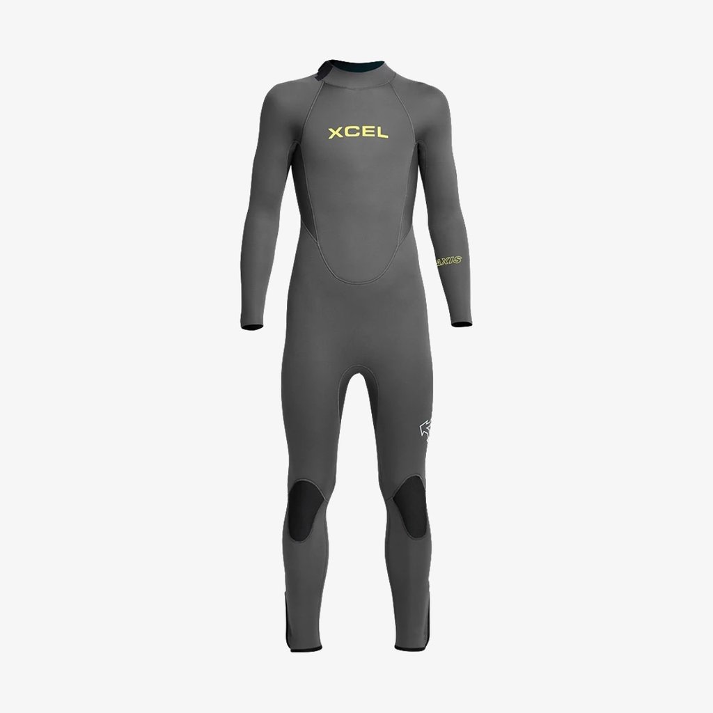 XCEL XCEL Youth Axis Back Zip 4/3mm Full Wetsuit Grey