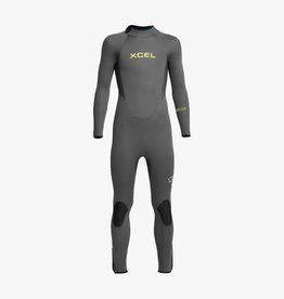 XCEL XCEL Youth Axis Back Zip 4/3mm Full Wetsuit Grey