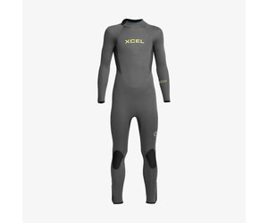 XCEL Youth Axis Back Zip 4/3mm Full Wetsuit Grey - Surfari