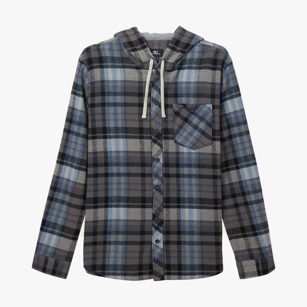 champion flannel hooded shirts & tops