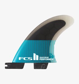 FCS FCS II Performer PC Medium Teal/Black Quad Rear Fins