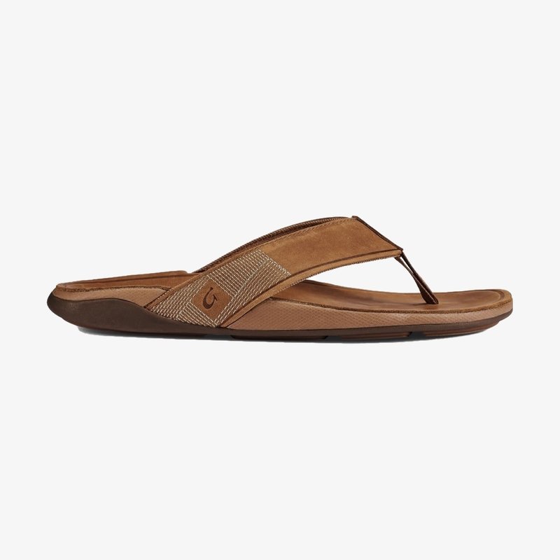 OluKai Tuahine Men's Waterproof Leather Sandal Toffee