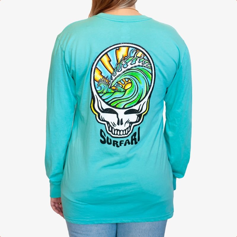 Surfari Surfari Grateful Wave L/S T-shirt Aqua