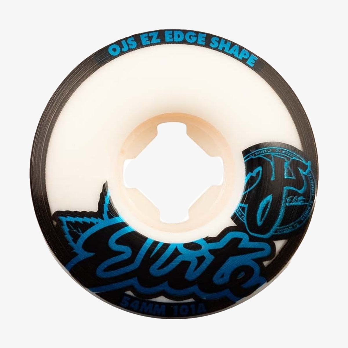 OJ Elite EZ Edge Skateboard Wheels 101a White/Blue - Surfari