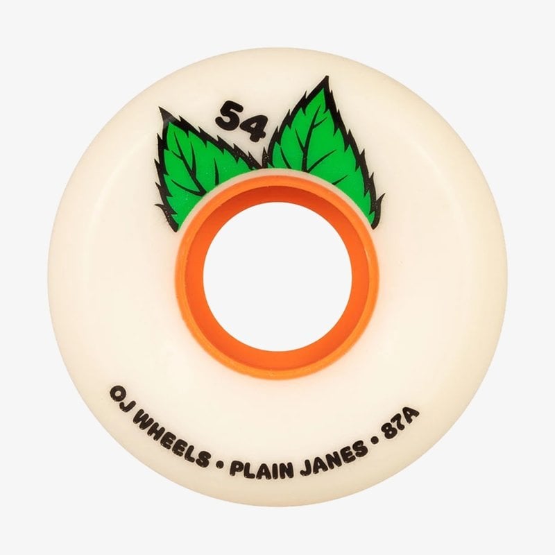 OJ OJ Plain Jane Keyframe Skateboard Wheels 87a White/Orange