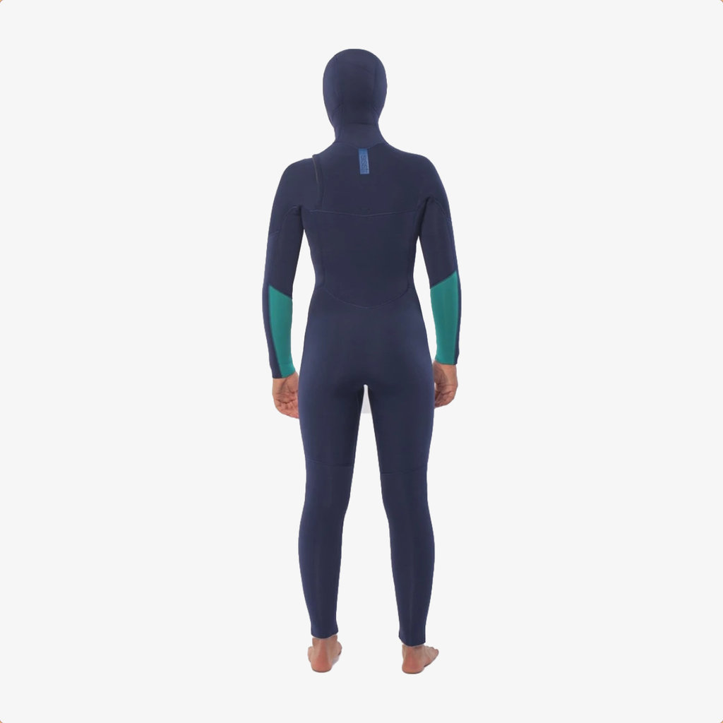 sisstr Sisstr 5/4 7 Seas Hooded Chest Zip Full Wetsuit Strong Blue