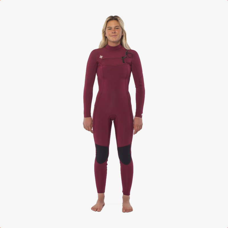 sisstrevolution Sisstrevolution 7 Seas 4/3 Chest Full Wetsuit Wine