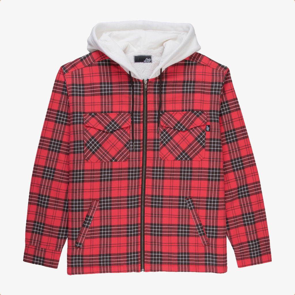 ...Lost Lost Nuisance Flannel Jacket Faded Red