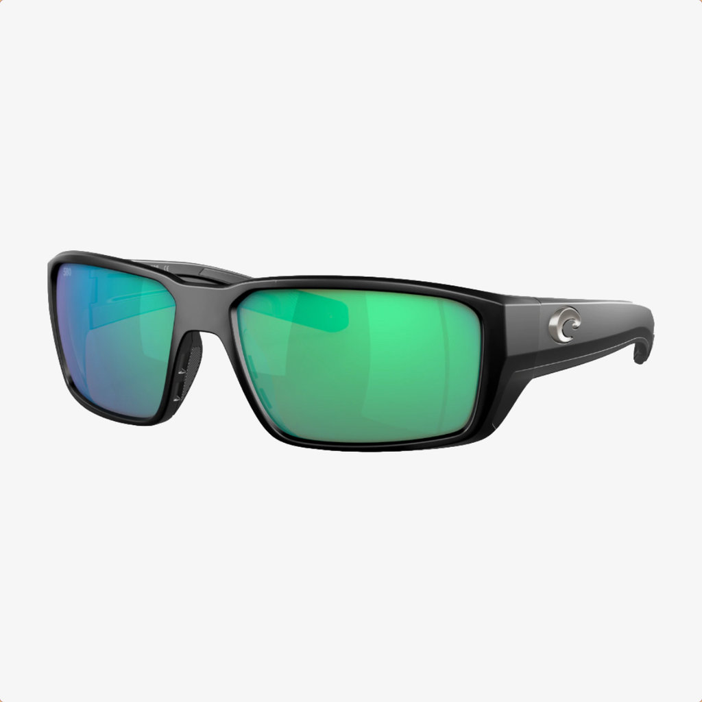 Costa Fantail Pro Matte Black Frame w/Green Mirror 580G - Surfari