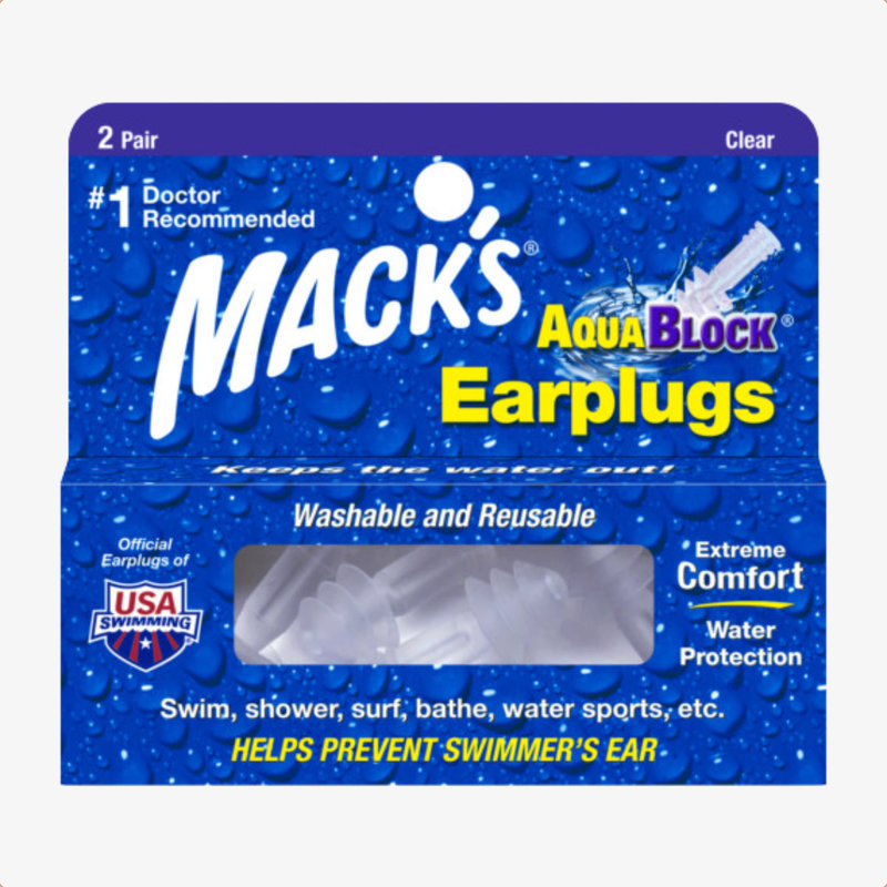 Macks Mack's Aqua Block Ear Plugs 2 Pair Clear