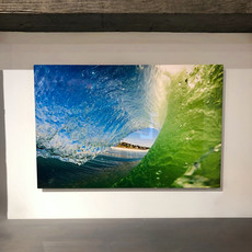 Surfari Tube Good Harbor Beach 20” x 30” Printed on Aluminum