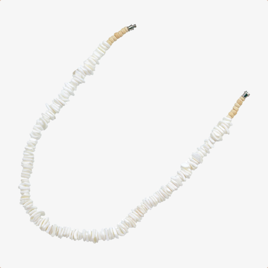 VivaLife White Square Cut Shell Necklace