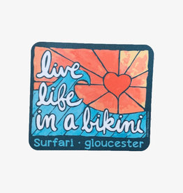 Surfari Live Life In A Bikini Surfari Gloucester Sticker