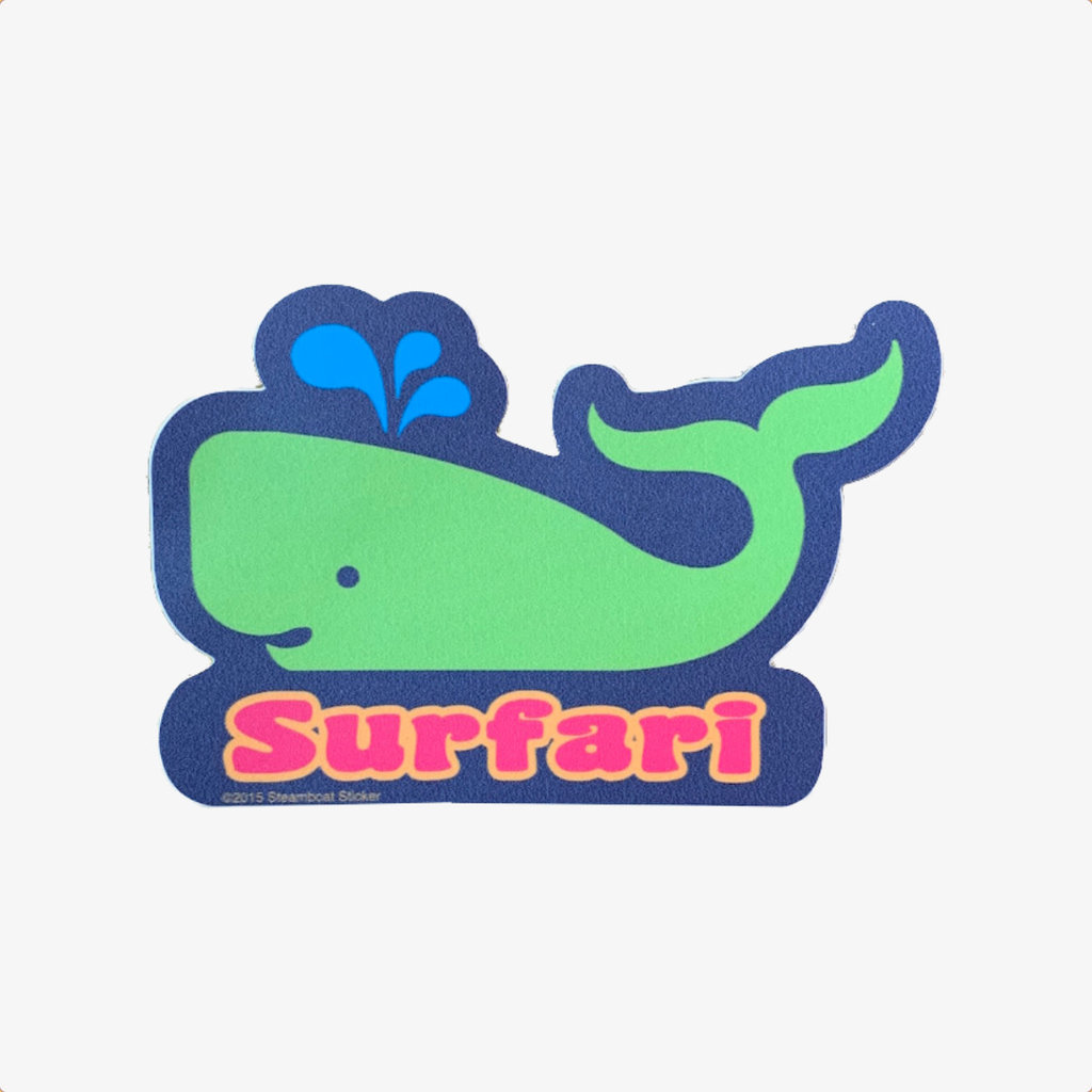 Surfari Preppy Whale Surfari Sticker